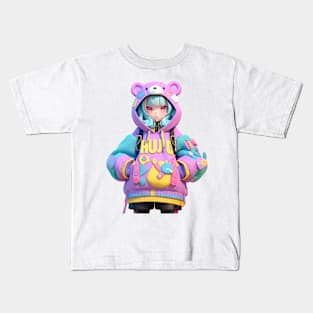 AKBLM - GIRL POWER 女子力 HUJO KUMIKO | KAWAII AKIBA KEI ANIME GIRL Kids T-Shirt